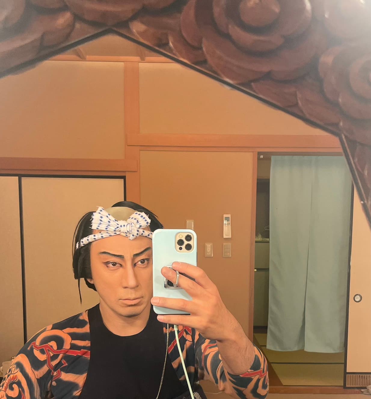 In costume for 'Megumi no Kenka'