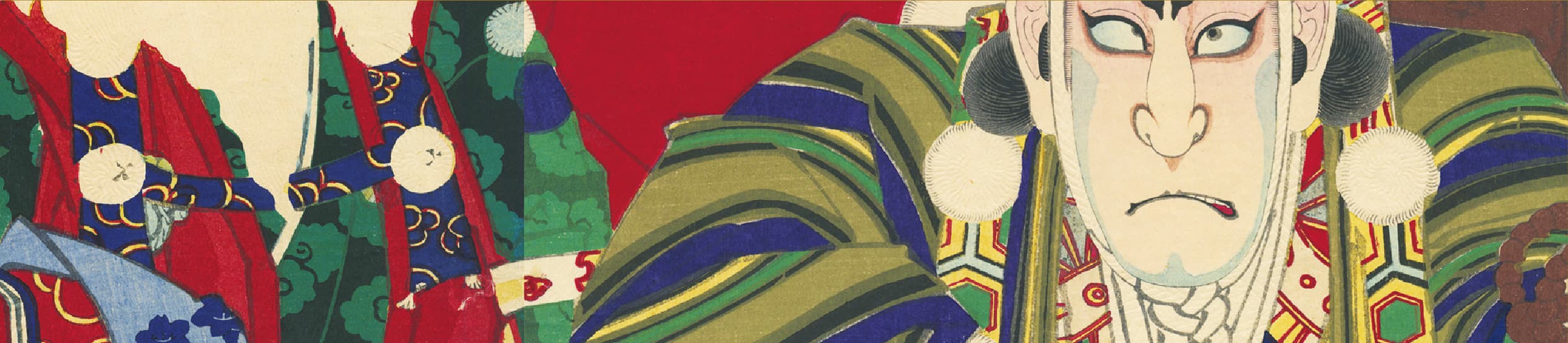 A Meiji-era woodblock print of the hero of 'Shibaraku'